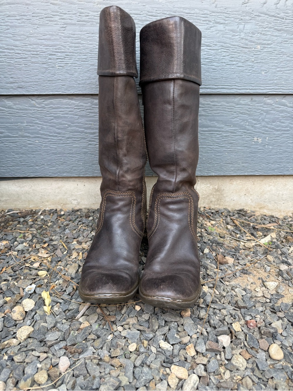 Born brown leather tall riding boots women’s size 7.5 EU 38. Side zip - Picture 2 of 10